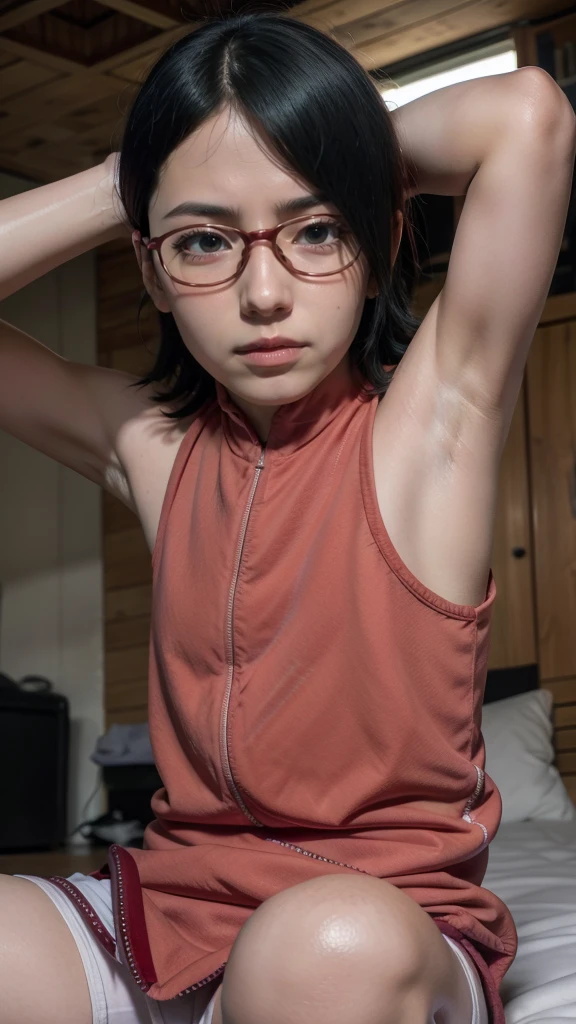 Kid small breast Sarada