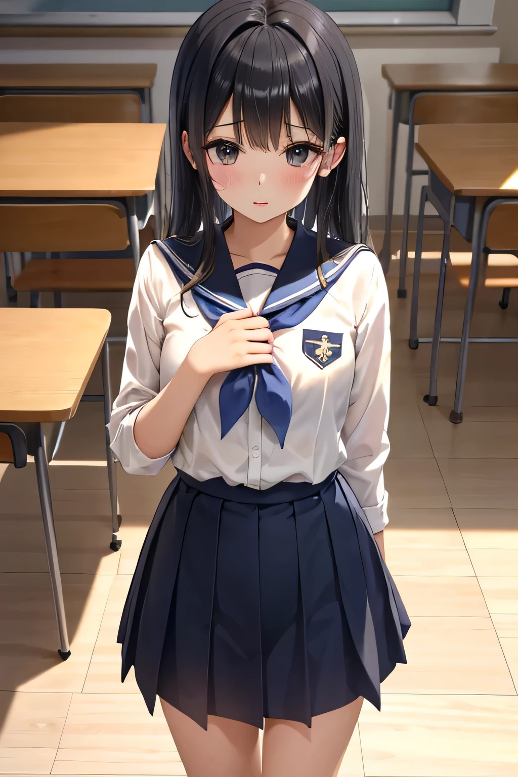 ((Junior high school girl))、Shiny black hair, Close your eyes and sleep、超fine grain、High quality face, Very fine grain,Cowboy Shot、 girl, Like, evening,
((Best Quality, 8k, masterpiece: 1.3)),
Beauty, Hide your face, 1 girl,beautiful: 1.3,
Sailor suit, short , (In the classroom in the evening),
High quality face, Detailed lips, fine grain, double eyelid, Get wet,Deep Sleep, Sleeping on the floor, face up, floor,
