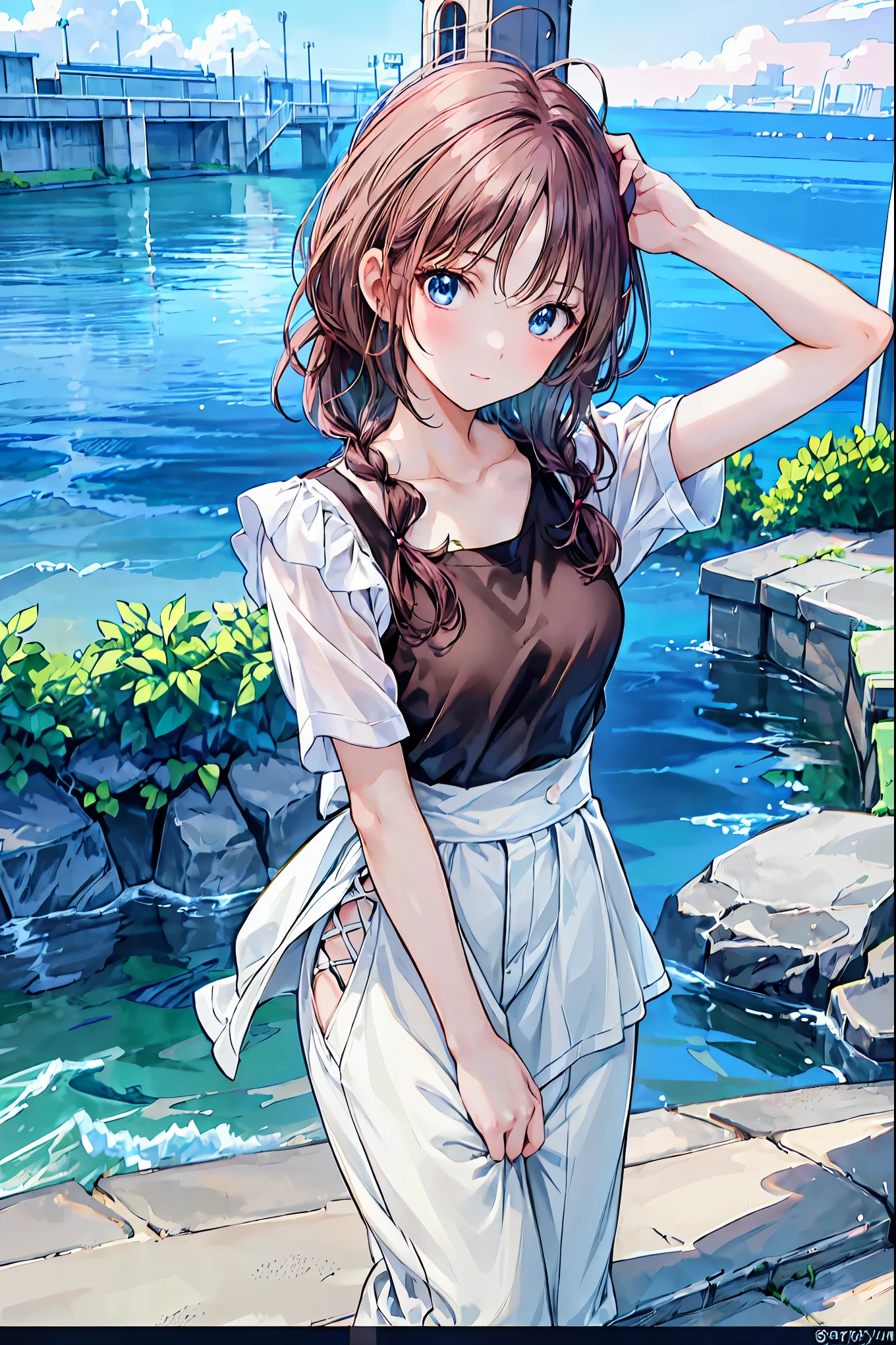 yuikotegawa, Yui Kotegawa, Black Hair, (Brown eyes:1.5), Long Hair,happy smile, smile, Open your mouth,blush,Big Breasts,Big straw hat,Off-the-shoulder sleeveless dress,bare clavicle,Bare neck,Bare arms,Bare shoulders,Long skirt,barefoot,Daytime,Clear skies,Palm tree,Sandy Beachを散歩している,whole bodyがイラストに入るように,
break outdoors, Beach,Sandy Beach,
break looking at viewer, whole body,
break (masterpiece:1.2), highest quality, High resolution, unity 8k wallpaper, (figure:0.8), (Beautiful fine details:1.6), Highly detailed face, Perfect lighting, Highly detailed CG, (Perfect hands, Perfect Anatomy),