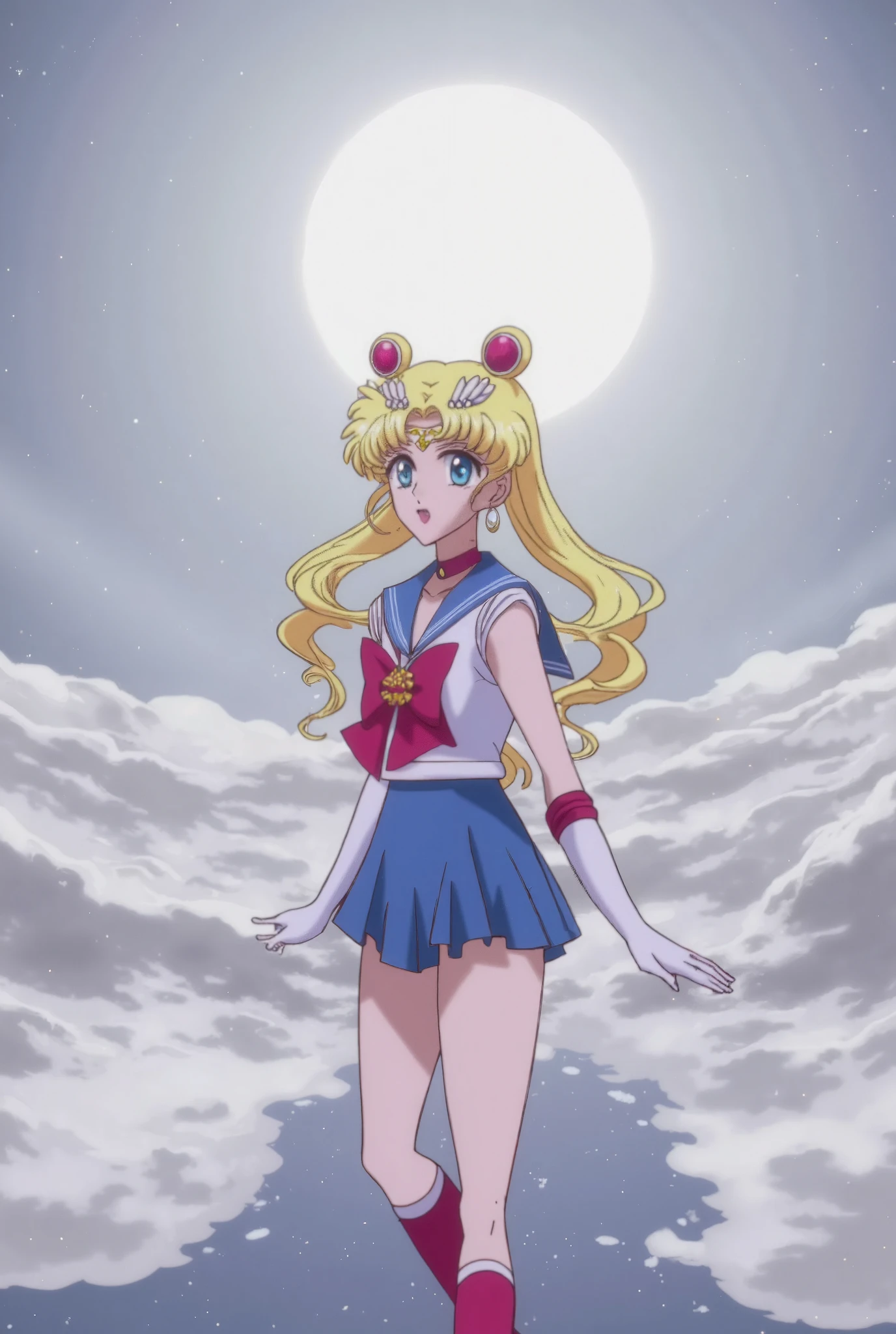 (masterpiece, Best quality:1.2),Sailor Moon， 1 girl, solitary
