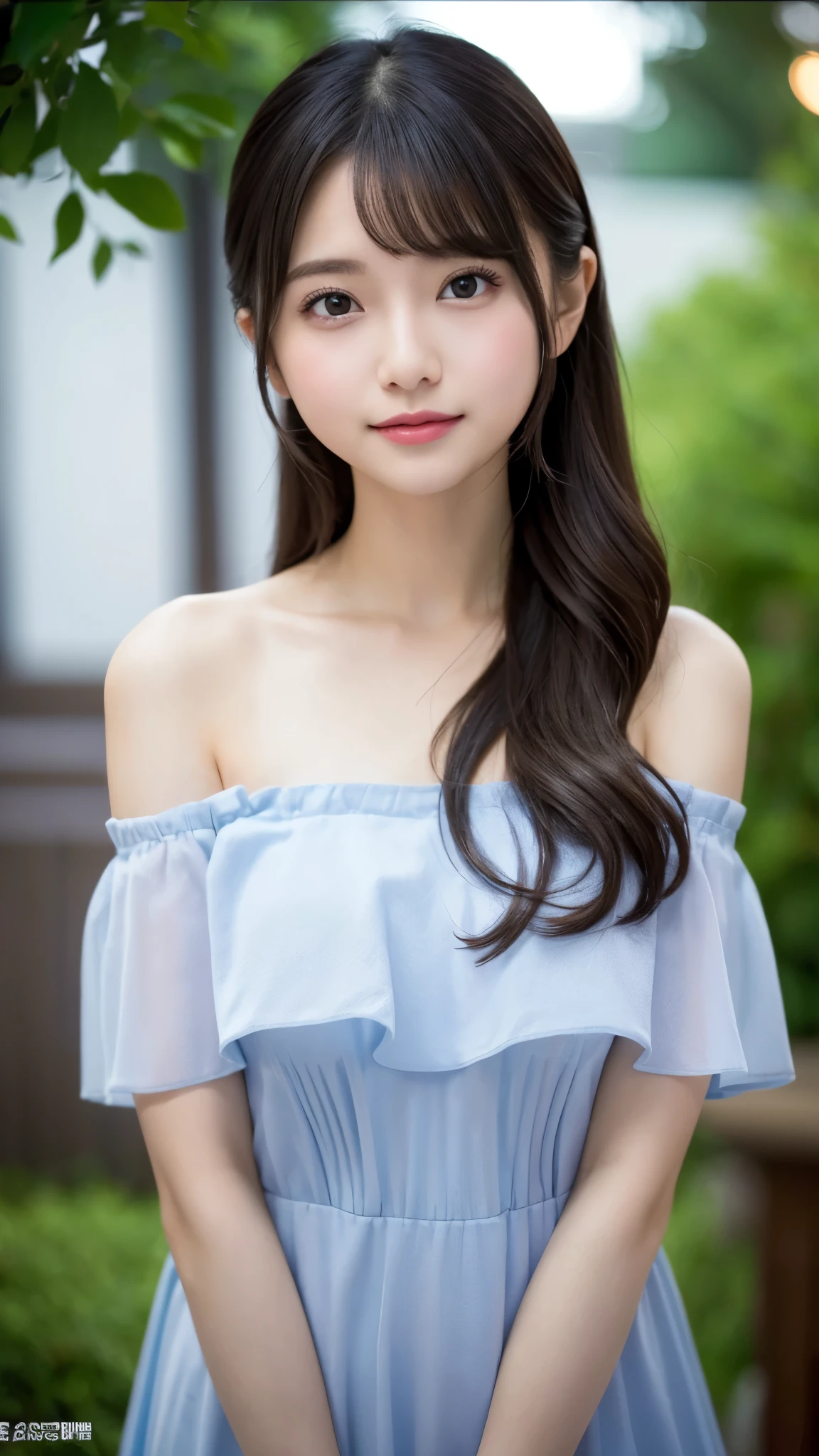 ((​masterpiece、top-quality、ultra-definition、hight resolution))、独奏、a beauty girl、radiant eyes、perfect  eyes、odd eye、sixteen years old、Blue theme、((fullnude))、hortensia