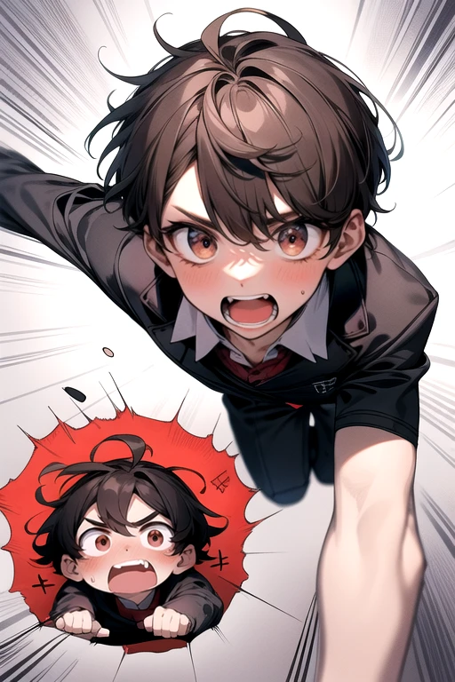 A young boy with devil-like wings is wearing a hero suit,Mouth wide open with expression of pain,Sweating and drooling profusely,Semen dripping from his huge erect penis,A strong, well-trained body like a bodybuilder,A large amount of ,Orgy,self-sucking,Masturbation,Hero Suit,Crying face,Devil Body,Biggest muscles、Across the muscle,Face facing up