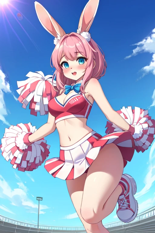  female furry sara rabbit cheerleader outfit blue archive 