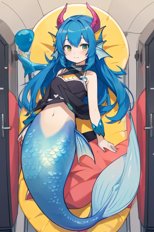 Blue beast mermaid、Clothes、abdomen、Hard Scales、
