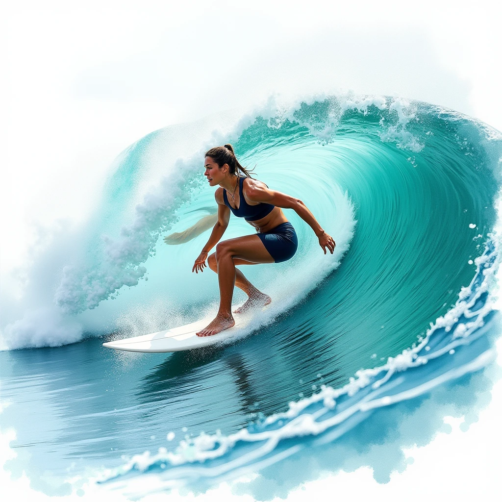(1girl\(surfer\) in wave tunnel:1.2),quality\(8k,wallpaper of extremely detailed CG unit, masterpiece,hight resolution,top-quality,top-quality real texture skin,hyper realisitic,increase the resolution,RAW photos,best qualtiy,highly detailed,the wallpaper,cinematic lighting,ray trace,golden ratio\), BREAK ,solo,1girl\(cute,kawaii,very attractive, breast\(perky,big,beautiful\),bikini\(swim wear\),rushgard\(very wet\),hair\(long,wet,shiny\),big eyes,cosmic eyes,(bikini tan),surfer,surfing\(crouching on surfboard,on the wave\),wet skin,dynamic pose,surfboad\) (riding surfboad:1.3), BREAK ,background\((big wave\(rolling,beautiful,clear,(motion blur:0.5)\):1.5),beautiful sea\(whitecaps\),clean ocean,beautiful coral, beautiful fish,beautiful sky,beautiful sunlight,reflections,golden hour,water splash,you can see the wind browing\),(dynamic angle:1.3)