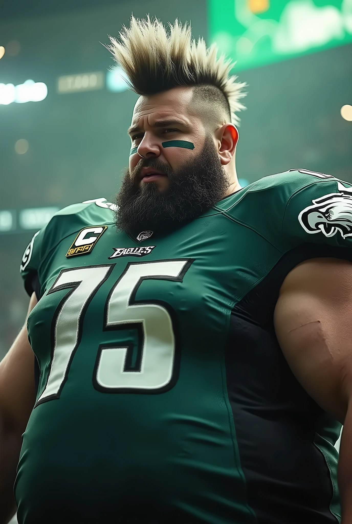 Football player with big ass