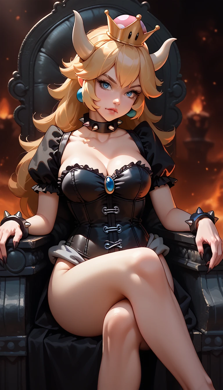 Rosalina, Hot cleavage, frontal view of the tits, Tits in close-up, hot provocative tits, very hot cleavage, only her, 1 girl, titfuck pose, titfuck position, titfuck view, corset, crown, full body, crown visible, covered nipples, sweet smile, into the volcano, her tits touch the lava and Rosalina burns, Rosalina's tits are on fire and burn in the lava, The floor is molten lava, lava bath, covered in lava, her tits are burning from the lava. lava background, burned on the lava, burning on the lava, her tits burning from the lava, sweaty tits, sweaty, very hot environment, very high temperature, in a volcano, Tits covered with lava, tits in the lava, burning in The lava, Tits resting on the lava while they burn, Tits with a lot of sweat, very wet tits, tits soaked in lava, hot lava touching and wetting her tits, burning tits, very sweaty tits, Rosalina lying on the floor with lava while her tits are resting on the lava and are burning from the lava, A river of lava under her tits begins to burn her corset, her tits are smoldering and burning, her tits are reddened from the heat of the lava and magma running across the floor and reaching her tits.
