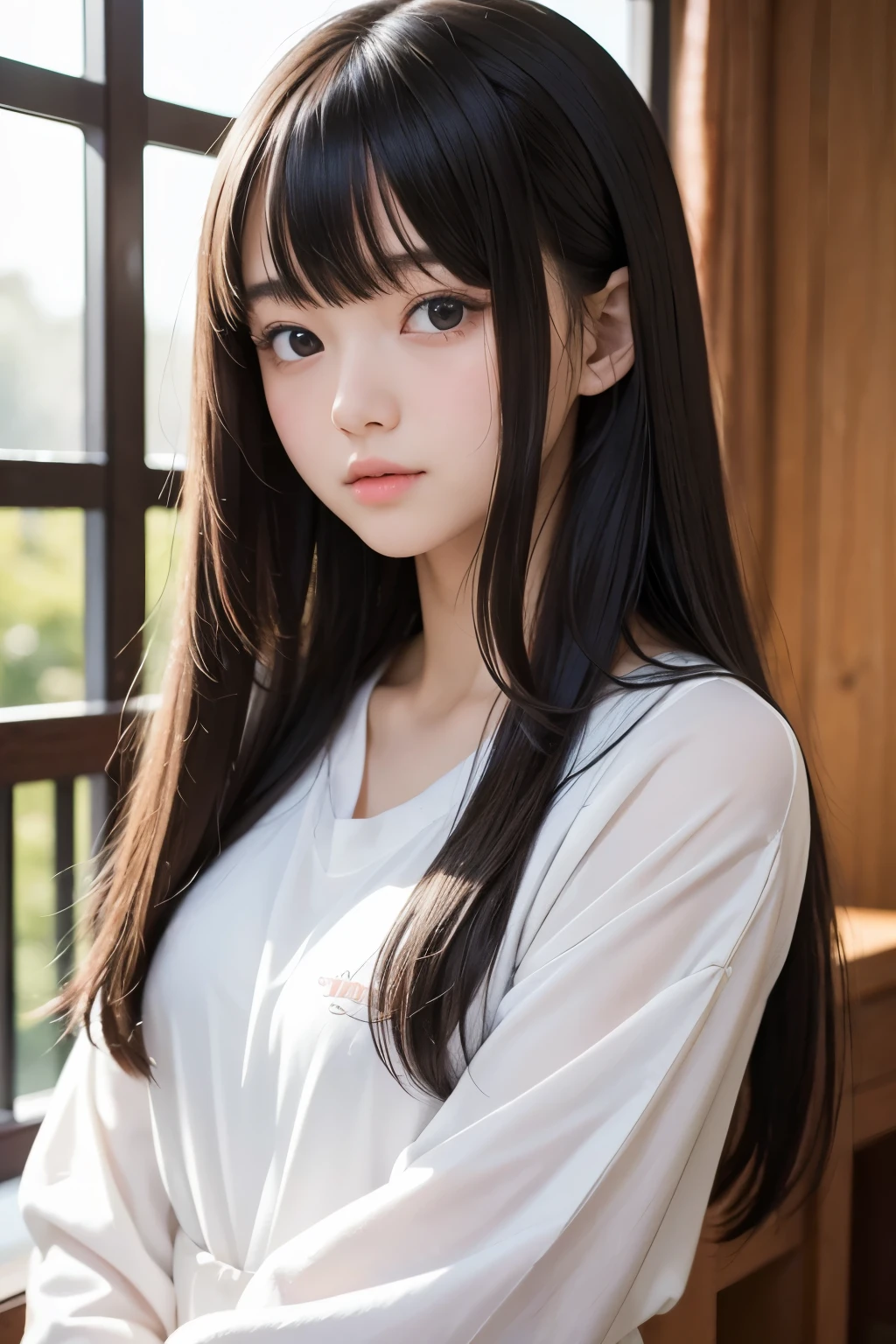 Best Quality,masterpiece,Very detailed、High resolution, Very detailed, Best Qualityの写真,Teen,Age 15,High school girl,Idol,beautiful girl, Long Hair, straight, With bangs, Black Hair,Detailed eyes, Big Eyes,cute, cute, cute日本人女性、Very delicate and beautiful face,,one&#39;s home, Hotel Rooms,Lie down in bed, Perfect dynamic composition,(Wavy Hair:1.2),Fair-skinned girl, kind,Junior high school students,Kneel on the floor,Big Same, おPussy, Pussy, Nipples, I can see your panties,Slender thighs seen from the front, 18 years old, Data,Adorable , 美しいJunior high school students, Big Eyes, 美しいHigh school girl, Selfie, Personal photo shoot,Selfieの角度,Women&#39;s Room,indoor , Colorful clothes, Pink underwear, High school girl（Hmmmm）,She smiles happily at me, Red, Natural Hair