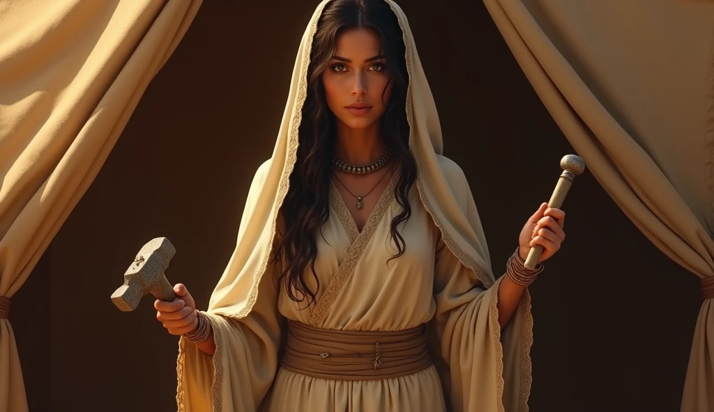 Virgin Mary, Beautiful ancient Israeli woman, whole body