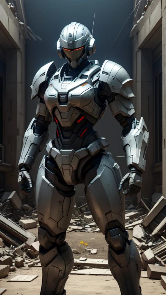 machine, automaton, military, heavy armor, robot, light armor, helmet, soldier, communist, solo, simple background, humanoid, , two eyes, circular eyes, tubing, dark, sword, officer's sword, , black armor, tubing, helmet tubing, chest tubing, no breasts, flat chest, officer, soviet officer, soviet officer hat,
((Background interior of a building in ruins))