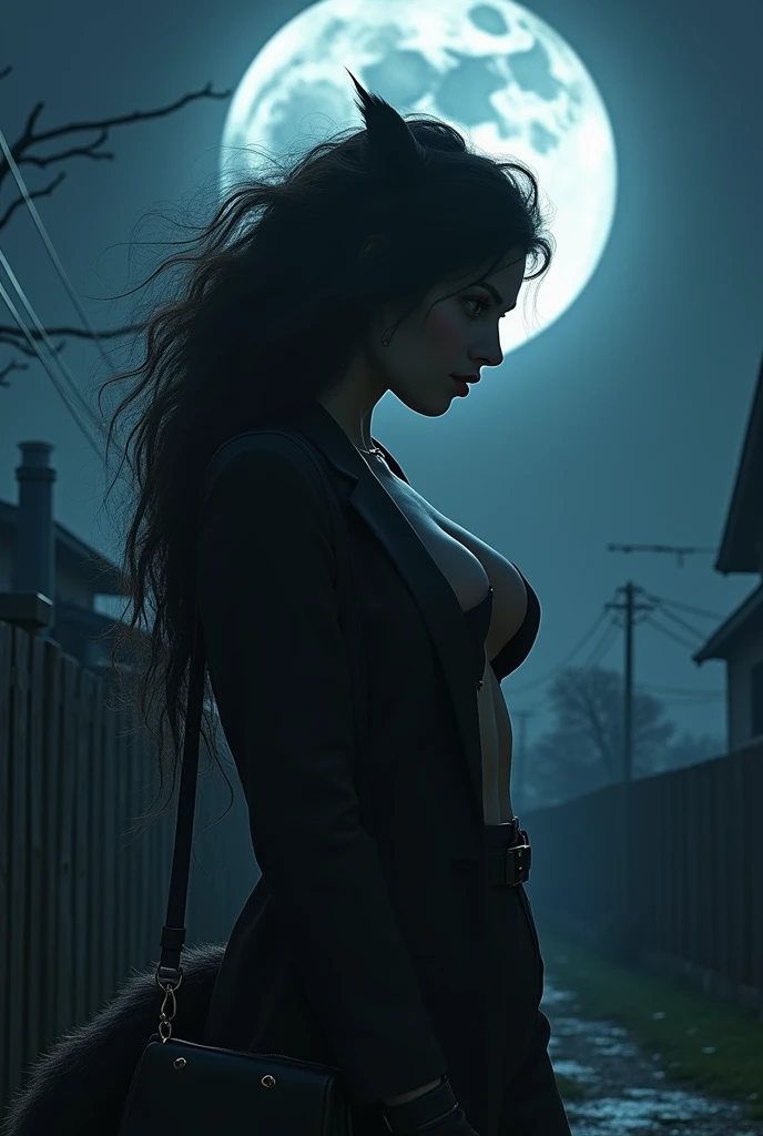 masterpiece, top quality, [crazy_eyes], (small tits: 1.2), ultra detail, fog, NSFW, (expressionless) A Albanian woman, pretty beautiful model, oil, skin with a tuxedo, lingerie, set body covered masterpiece, realistic, HD, definition with a chauffeur and a limo, and the background, with a rich mansion in the background, with the moon, and the background and the clouds gray