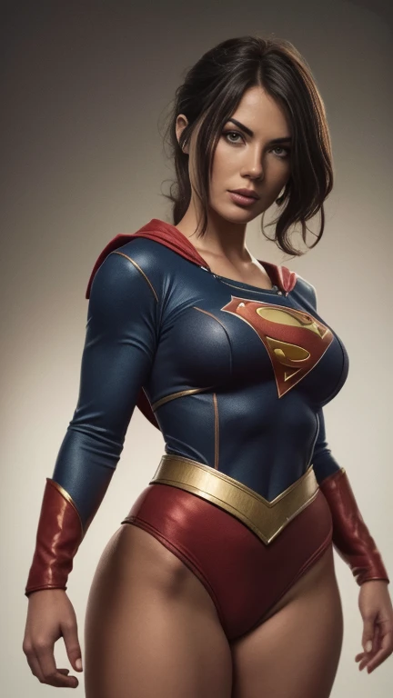 (The best quality),(masterpiece),(ultra detailed),(4K resolution),(extremely detailed) supergirl in bikini, mini sexy suit, , lying, Tendencias en ArtStation, Digital painting, Conceptual art portrait of the character, adjusting