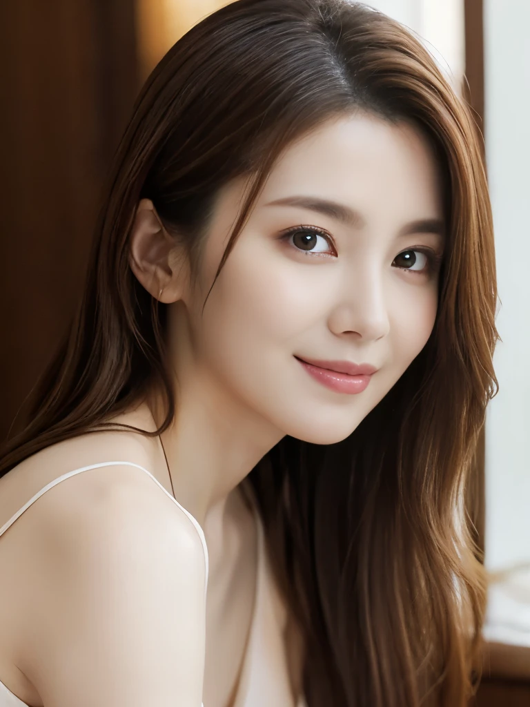 long Brond Hair、straight haired、Bright brown eyes、infp young woman nude、physician、Thin、cute little、Innocence、Photorealsitic、(nude), lensflare、looking at the viewers、shinny skin、intricate-detail、​masterpiece、top-quality、cinematric light、hight resolution、A detailed eye、detailed facial features、full body