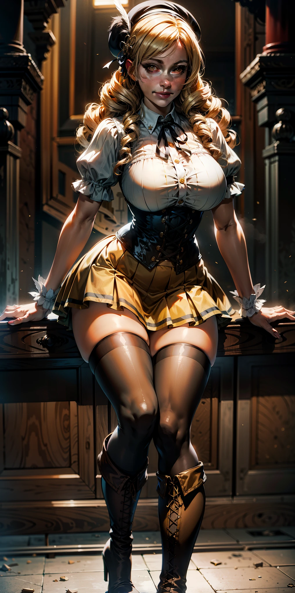 1 beautiful woman, posing, nice body, dressed as a maid, beautiful hair, looks like the singer Adele