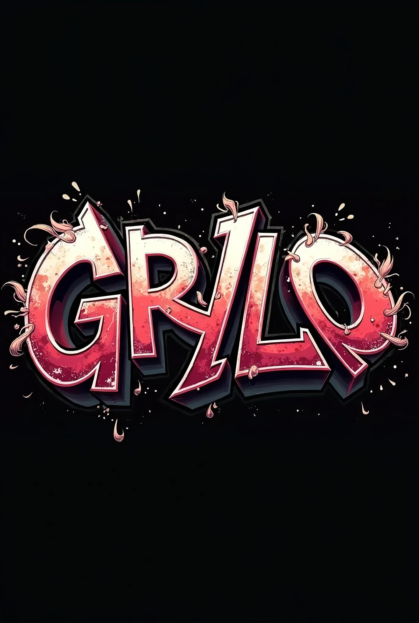 A graffiti that says Gor3 in 2d in purple