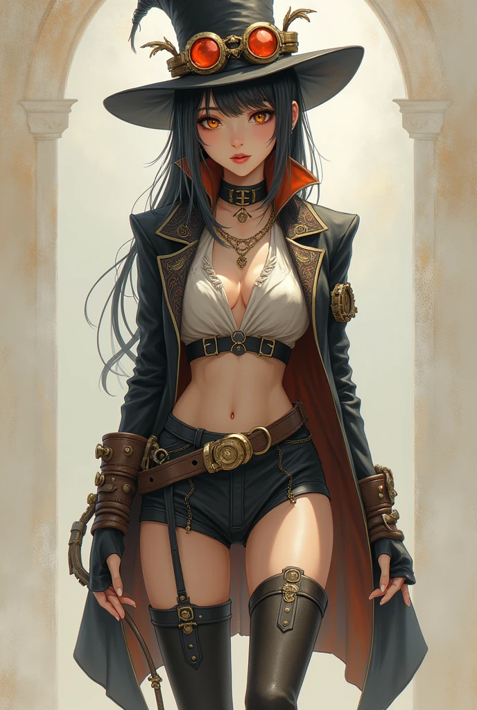 young demonic undead girl, dark pirate captain, evil look, ripped clothes,combat stance, wielding a sword, long pirate coat, pirate hat, highly detailed, vibrant appearance, creative behavior, extremly detailed, imaginative, sensual, spontaneous, highest quality, skin texture, intricate details, (cinematic lighting), RAW photo, 8k, masterpiece,best quality,ultra-detailed,very detailed illustrations,extremely detailed,intricate details,highres,super complex details,extremely detailed 8k cg wallpaper,