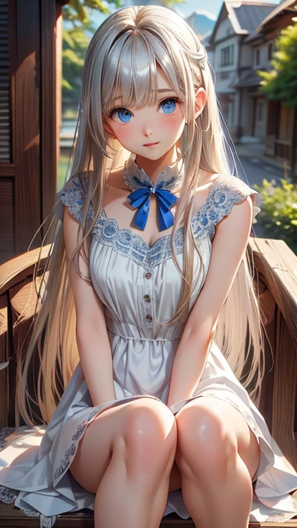((1 Female, 1 person, Solitary) Alice, Humanity, Long curly blond hair, blue eyes, freckle, teenager, 18 years, Rebirth_ongoing) (Main Part, Super detailed, 8K, (HD, Sunlight:0.5, Soft_shadow:0.5, atmosphere_light, 8K, 4K, Surrealism, elegant, ((((Appearance)))), Soft Ton, 柔和的light))(((Dark, Chiaroscuro)))