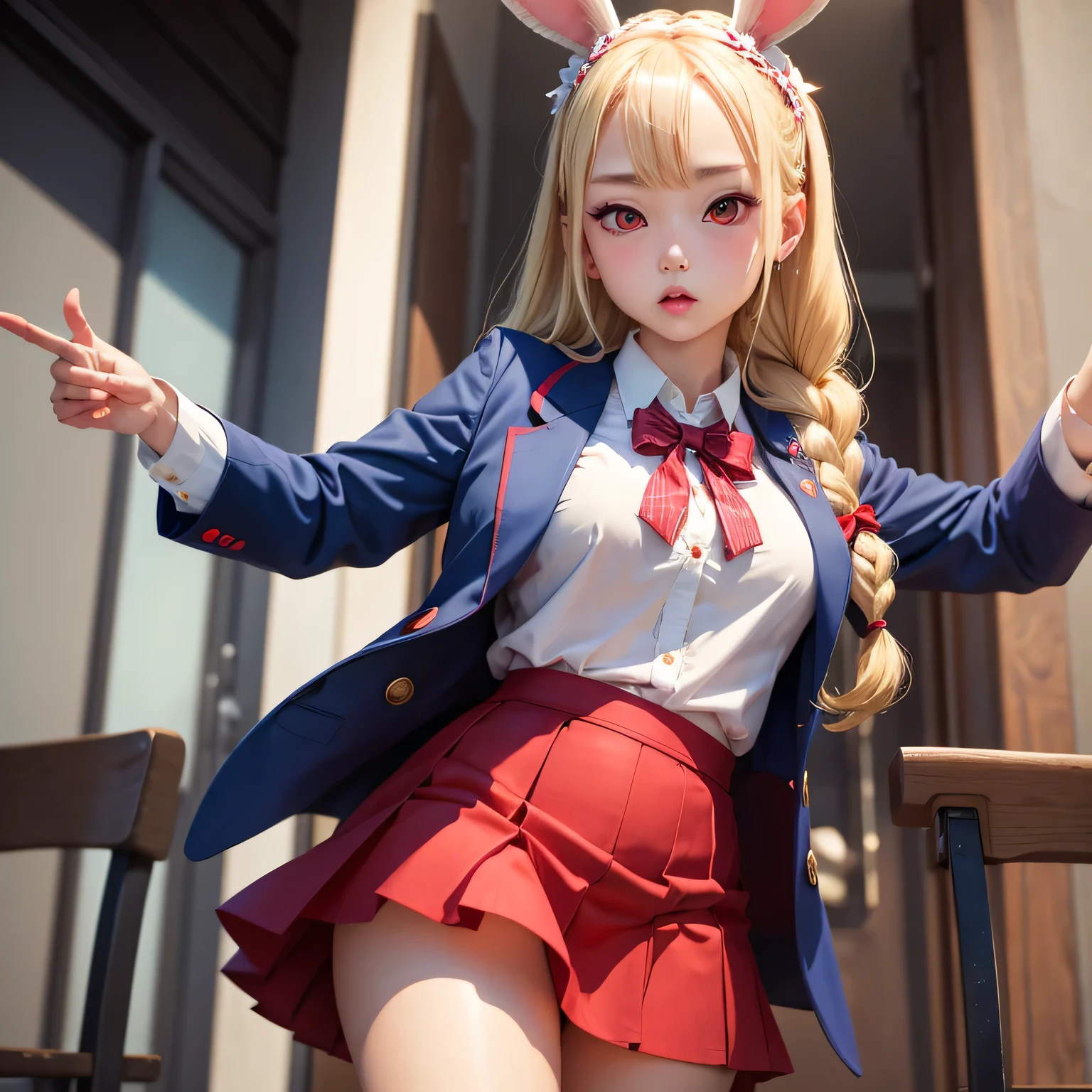 (masterpiece, best quality:1.2),illustration,8k,hd,1girl,solo,upper body,(photorealistic:1.2), elf girl, elf ears, (large breasts, small nipples), blond short bob hair, skirt,bow,pleated skirt,white shirt,red bowtie,short sleeves,collared shirt,parted bangs, (((ahegao))), (blush, female orgasm), ((very long black loose socks)),(torn tattered summer sailor uniform, serafuku, red butterfly tie, naby pleated micro skirt, light skyblue string panties), sitting, squatting, spreading legs, (((torn tattered clothes))), (((pee, peeing))), (peeing over panties), (looking at viewer), (((spreading pussy by fingers, creampie pussy))), (pissing), bukkake, cum on face, cum on breasts, cum on legs, cum on clothes,