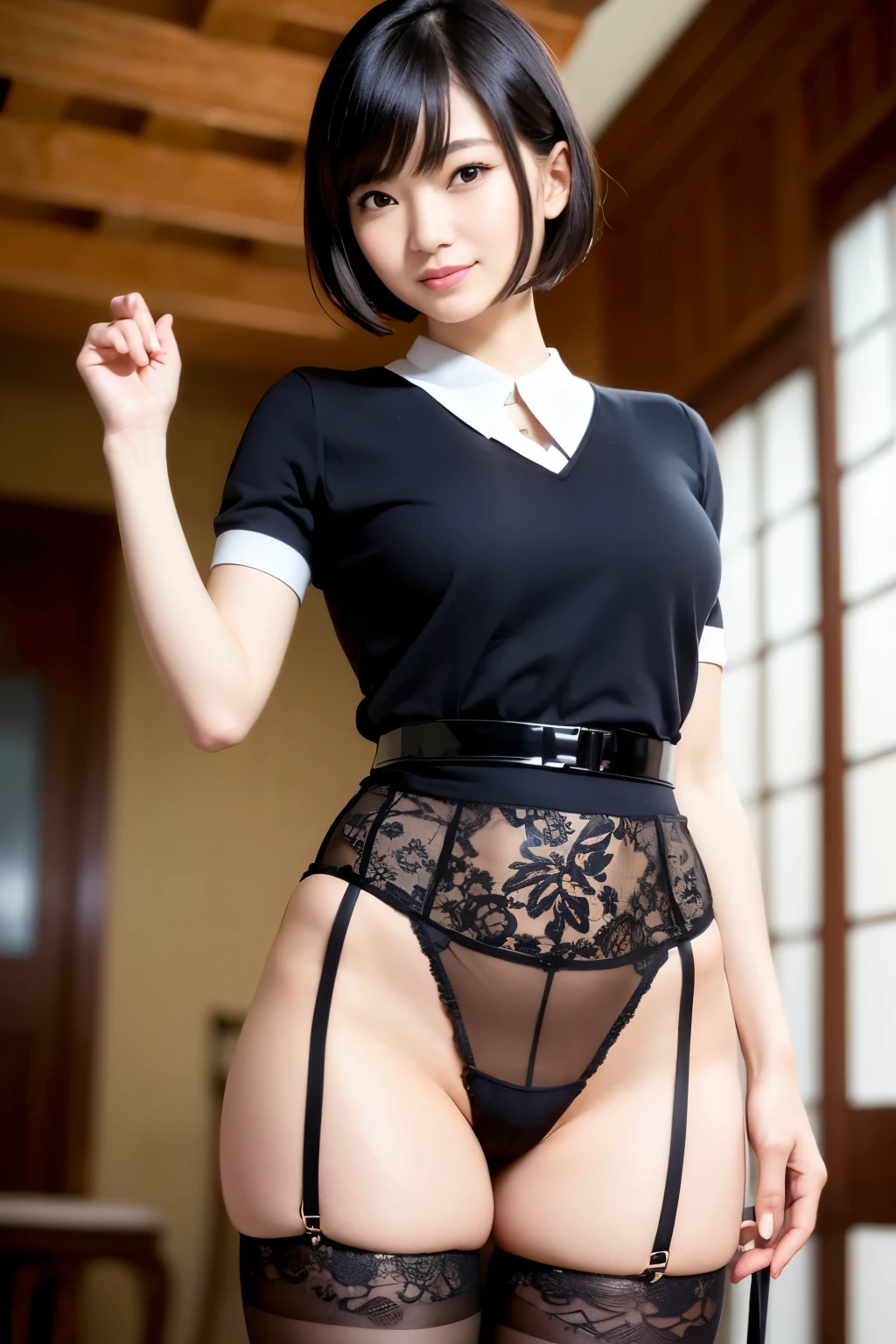 (Highest quality、Highest quality、Highest Resolution、masterpiece、detailed、live-action)、
(((Lift up the hem of a pleated skirt with your own hands)))、
(((Grab the hem of a pleated skirt with your hands)))、
(((Wearing pantyhose up to the waist)))、
((Floral Pantiesを見せて))、
((Floral Pantiesが見えている))、Floral Panties、
1 Japanese woman、
Cute Japanese Woman、
Beautiful 20 year old Japanese woman、
Slender figure、
Super slim figure、
Small breasts、
Silver Hair、
The woman&#39;s body is facing the photographer、
smile、
whole body、
Standing posture、
