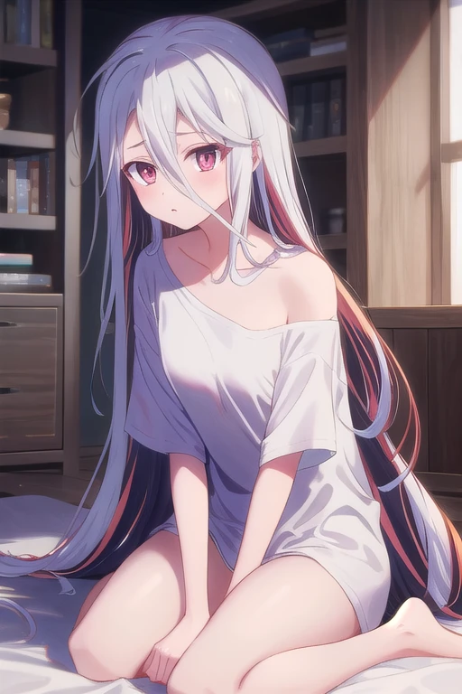 masterpiece, best quality, 1girl, solo, vaginal, vaginal penetration, riding big dildo, black dildo, spiky dildo, full body, detailed face,  shiro, cute anime foxgirl, small breasts, face markings, hair ornament, white hair, foxtail, animal_ear_fluff, sleepwear, small breasts, makeup, long eyelashes, mascara, looking at viewer, lips, smile, relaxed, curvy, blush, beautiful girl, kind girl, eexpr, pussy, on bed, spread legs, naked, opened mouth, ahegao, tongue out, saliva, 