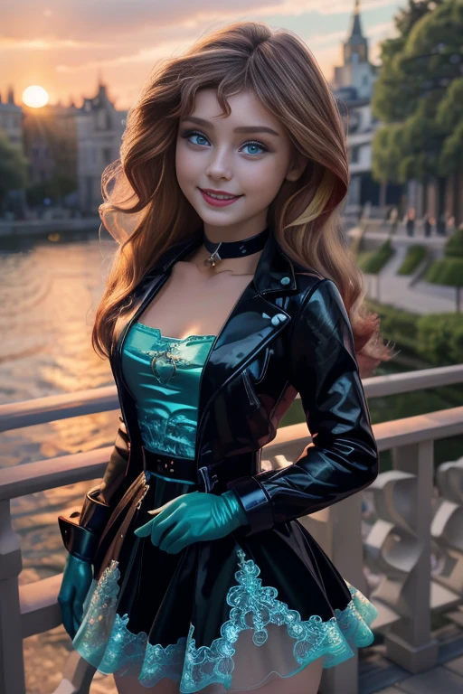 (masterpiece, The best quality:1.2), Alone, 1 girl , beautiful teenager europea , caucasian , brillo Mlp, nice smile , make-up  , looking at the viewer, little black jacket , Sunset glow , Mlp , 18 years old , beautiful teenager , Teenage Model , turquoise eyes , inside, dusk , Park , full body photo  , happy , nice smile , wear a beautiful dress , gala dress , wear blue gloves 