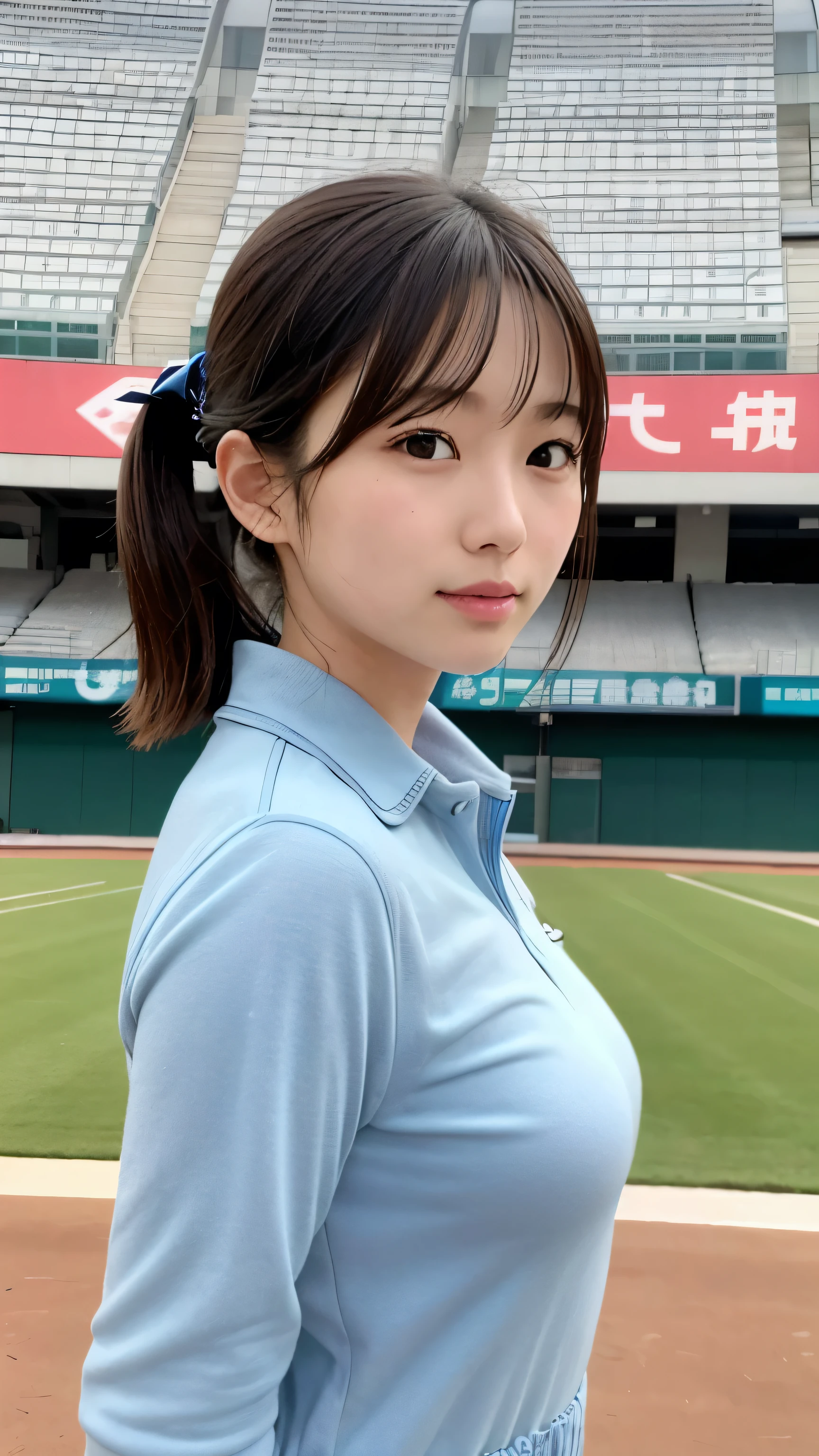 (masterpiece, high quality, High resolution,high resolution ), (Girl playing golf:1.3)、Very detailed,colorful,Most detailed, (Dynamic Motion), Beautiful Face、Japanese、(Super big breasts:1.8、Small waist:1.3)、Realistic face and skin texture、photo shoot、Three Dimensional、超A high resolution 、Perfect Anatomy、Golf course、Seriousness、(Asian woman in a checked shirt), 半身のClose-upショット, West Shot, Wearing a tight shirt, Upper body face shot, Upper Body Shot, Bust shot from the chest up, jiyun chae, Close-up、Large Breasts、