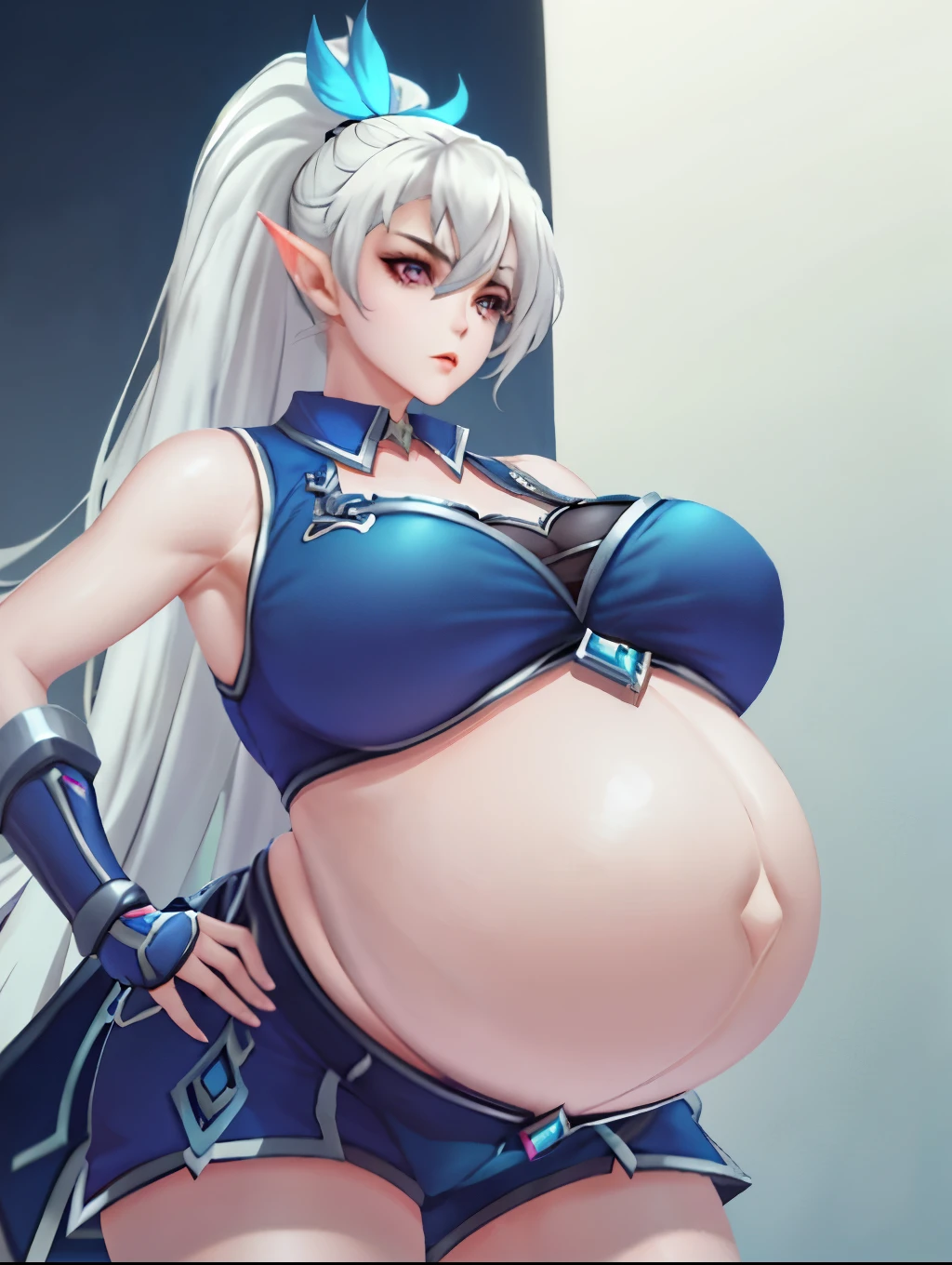 White ponytail hair,Big Baby Bump pregnant , Big , nipple, cum,16 years girl, Big pregnant Belly, Big Pregnant girl, Largest Belly of Pregnant, Huge Pregnancy Belly, blue eyes, huge 9 months Pregnancy Belly, Miya from Mobile Legends Bang Bang, big blue balloon 