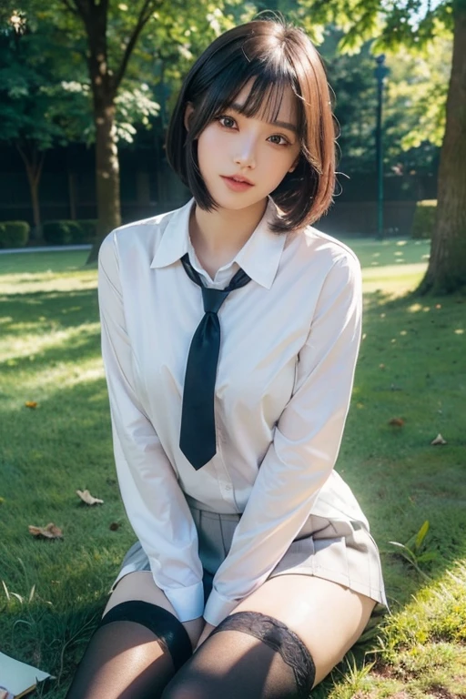 there is a woman with a red tie standing in a field, soft portrait shot 8 k, a young asian woman, shot on canon eos r5, shot on canon eos r 5, taken with canon eos 5 d mark iv, portrait shot 8 k, taken with canon 5d mk4, taken with sony alpha 9, portrait of a japanese teen