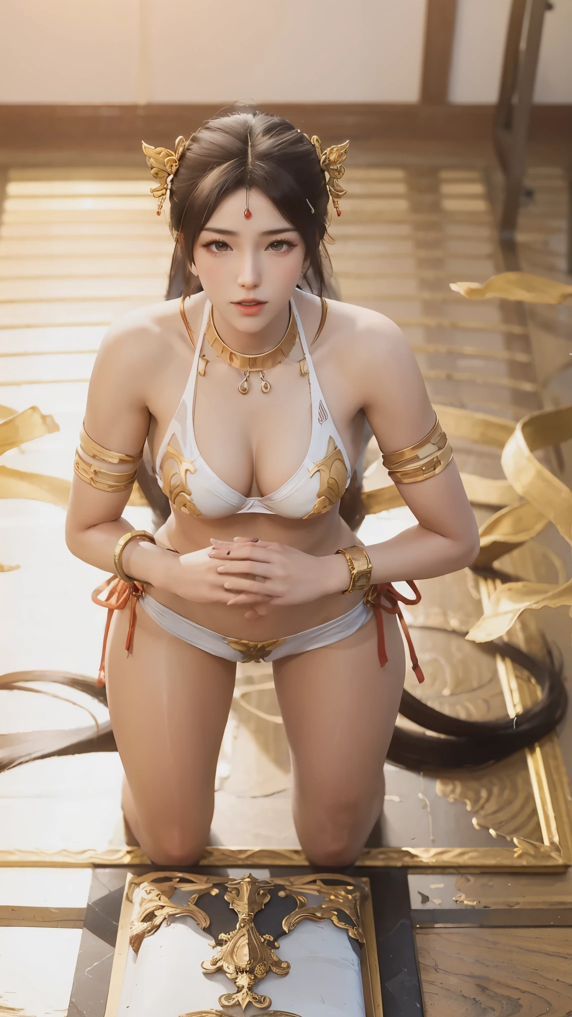 (Highest quality, 8K, masterpiece:1.2), Reality:1.4, One girl,alone, Beautiful black hair, Slender body, Small and slender figure, Small beautiful butt:1.3, Thin thighs:1.2, Have, Cute Smile, (Beautiful breasts, Underboob, Amulet on the chest), Detailed talisman, China dress, ((Jiangshi Pose:1.2)), whole body, Outdoor, Hanging lanterns, night, Higashi Setuna, ((Detailed eyes and face:1.2, Professional photography techniques)), ((Baby-faced beautiful girl:1.4, Cute face, Idol Face)), (Detailed hands and arms, Perfect hands:1.2), (Delicate and smooth body, Beautiful Skin:1.2), View the viewer, blush, (Perfect Anatomy)