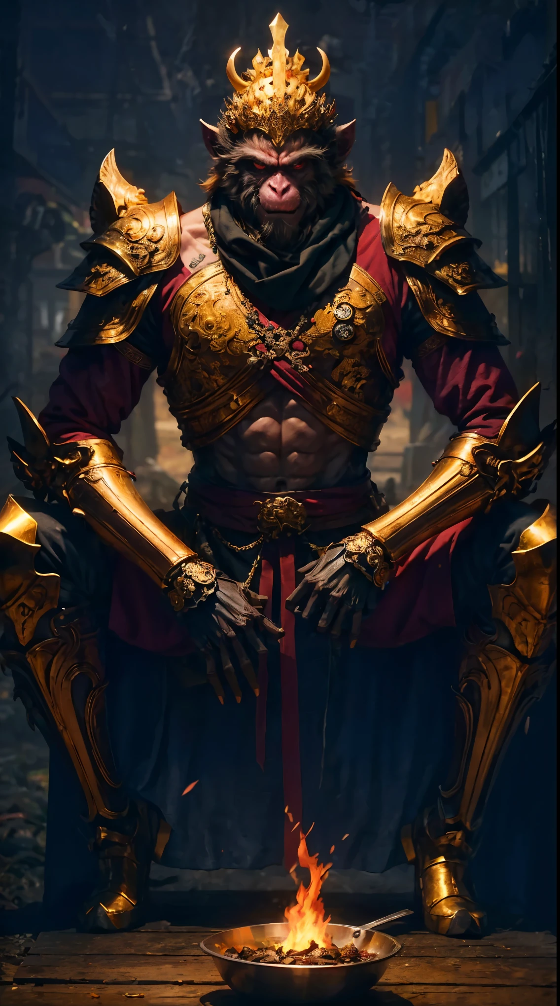The knights of the abyss, terrifying and imposing creatures, covered in rust and grime that symbolise, their helmets in the shape of a sinister skull are adorned with horns or demon fangs, their shoulders topped with crimson dragon wings that recall their power and mystery. their rusty and worn out chain mail ribs bear witness to their long existence in the service of the abyss. they wear cloaks of darkness, iron gauntlets, as well as sharp, sinister blades that underline their role as hunters and warriors of the beyond. their fiery eyes glow red, like burning embers, in the style paul pope SEXY ABS MALE BODY s0ftabs