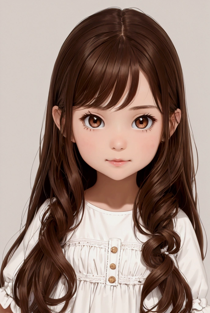 Beautiful Girl Long bronze hair, big eyes, big nose, big, naked.