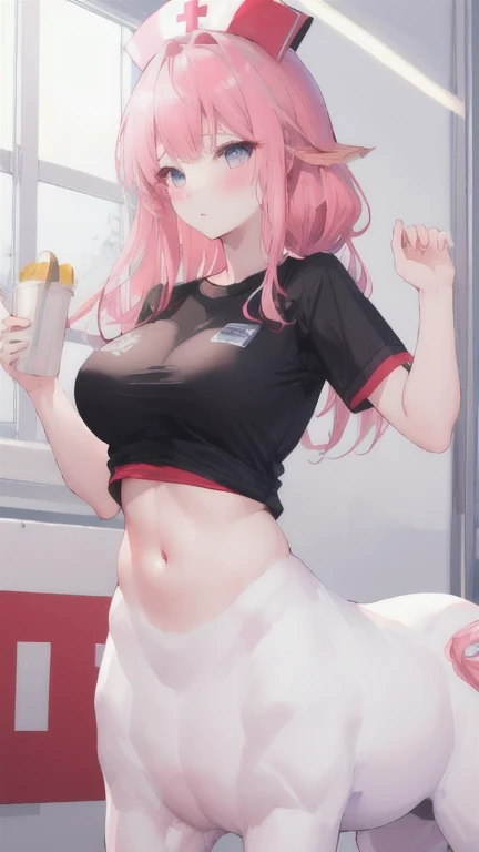 Anime illustration、highest quality、smile、Splatoon、Heavy rain downtown、A wall covered in graffiti paint、Plump Gal、Perfect proportions、Very large breasts、Fatty legs、Clear eyes、Sweaty、Cowboy Shot