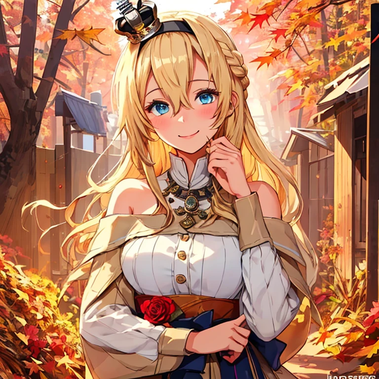 warspite_kantaicollection
blonde_hair, long_hair, blue_eyes, braid, french_braid, hairband, crown, mini_crown, breasts, hair_between_eyes, smile, flower, large_breasts
(masterpiece:1.4),(best quality:1.4), (premium:1.4), (great illustration:1.4), (ultra-detailed:1.4),(art CG, 8K),1girl solo,KonishiCSA,blush,smile,full body,
(Autumn:1.4)







