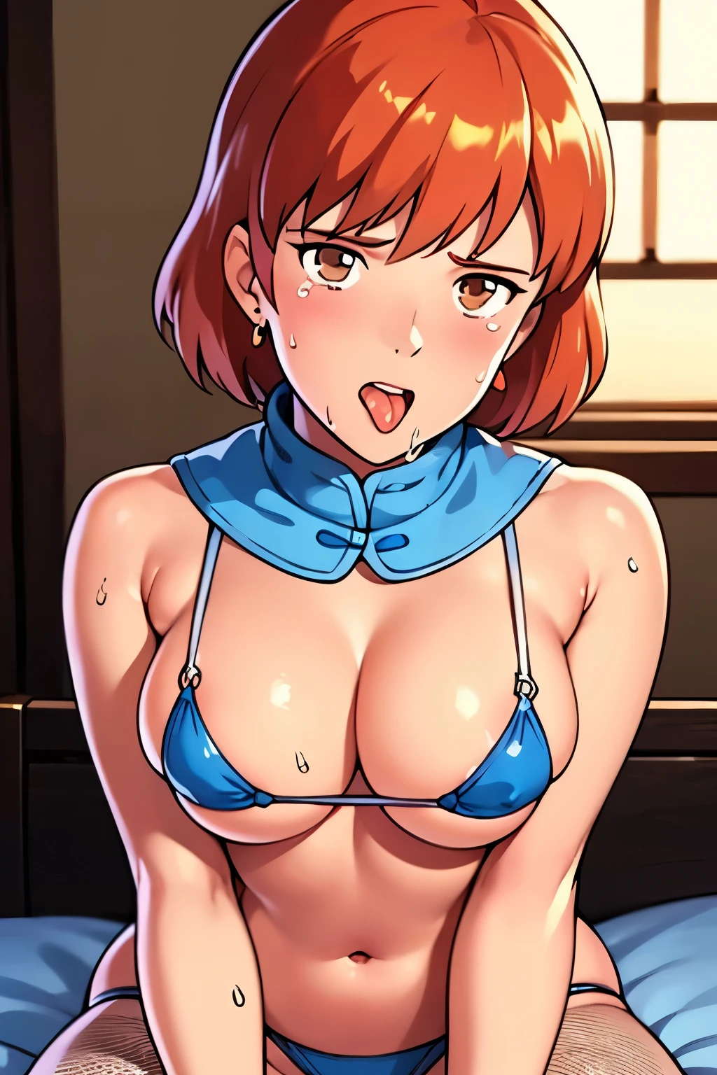 (((nsfw))),1 woman,((large chest )),slim body,slim buttocks,bangs,(blond hair),(blue eyes),short hair, blond hair,masterpiece, best quality, ultra-detailed, full body focus, a cute  girl, (long sleeve military uniform),((( military uniform))),very small tiny string bikini,((((very small string pantie)))),beautiful eyes,( large breasts), ((large breast)),((combat boot)) ,camel toe crotct,white Panties that show the skin and the crotch,Thick body hair showing through the pantie,genital hair,genital hair,Body hair showing through panties,Body hair sticking out of panties,((genital hair sticking out of panties)),extremely detailed face,( girl:1.3), from below,pull down underwear,crotct wet,crying,cry,cryed,cream knit vest,cry with a red face,open your legs wide,stand with your legs wide open,sad,sorrow,fear,frightened,screaming,sweating profusely,tearing up,slenched teeth,round teeth,clenched teeth,spread crotct,spread legs,camel toe crotct,legs opene,legs are opened,hold both legs with hands,Can hold both legs with hands,(surround in a group),((surrounded by men)),((surrounded by boy)),My head is grabbed by a hand,My body is grabbed by hands,Both legs are grabbed by hands,My whole body is grabbed by hands,expose one's chest,open one's chest,crotct wet,(Crotch wet with urine),leak urine,sweaty crotch,(Pee stains my panties),(incontinence),move the bra up,messy hair,girl with messy hair,The line between the legs stands out,The shape of the crotch stands out,(((pantie pull))),pubic hair