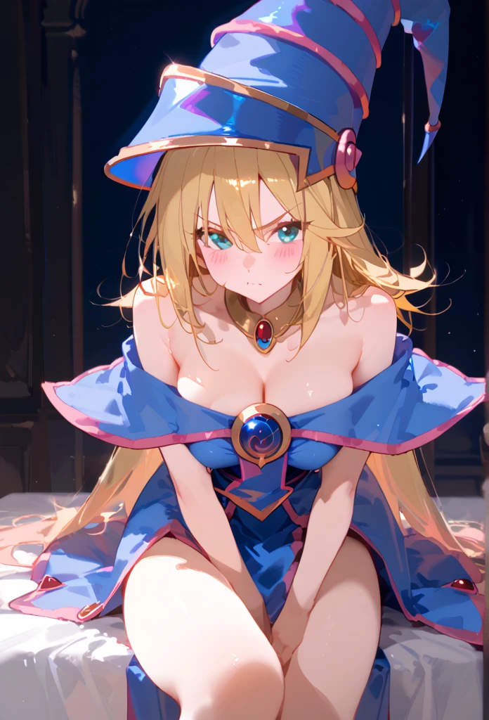 (dark magician girl),
, 18 years old,one woman,sideboob,hand between legs,sexy pose,large breasts,gleaming skin,cute face,angry,flushed cheeks,stern expression,glare at
,cinematic lighting,perfect anatomy