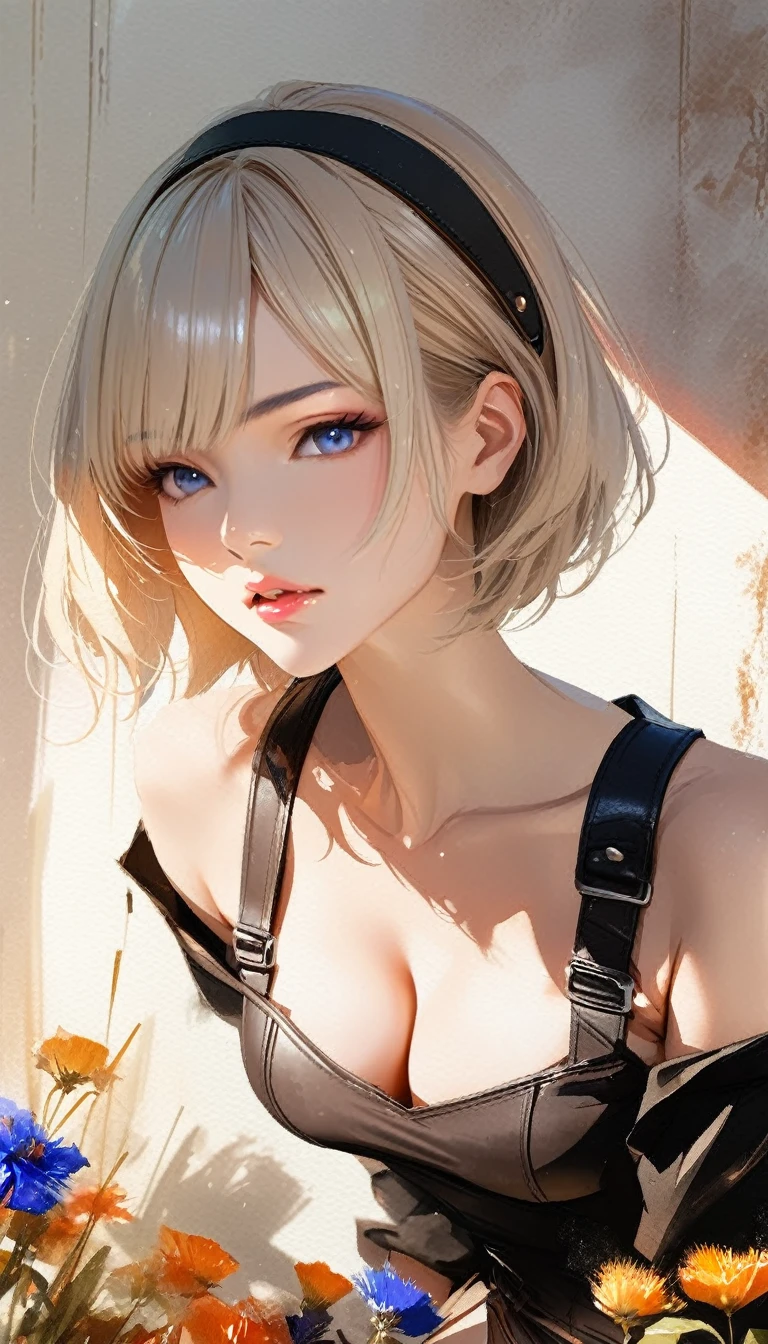 anime girl, (1girl:1.2), masterpiece, best quality, best detail, best proportion, best anatomy, best face, blush, best shaped breasts, very big breasts, (platinum blonde short hair) ((14 year old caucasian lowteen):1.3), half body shot, view from side, (prosthetic girl), ((prosthetic limbs):1.4), ((prosthetic girl):1.0), (nsfw:1.1) , (full nude:1.5), cameltoe, loose a competition, sadly, tears, blush, trackfield(background),