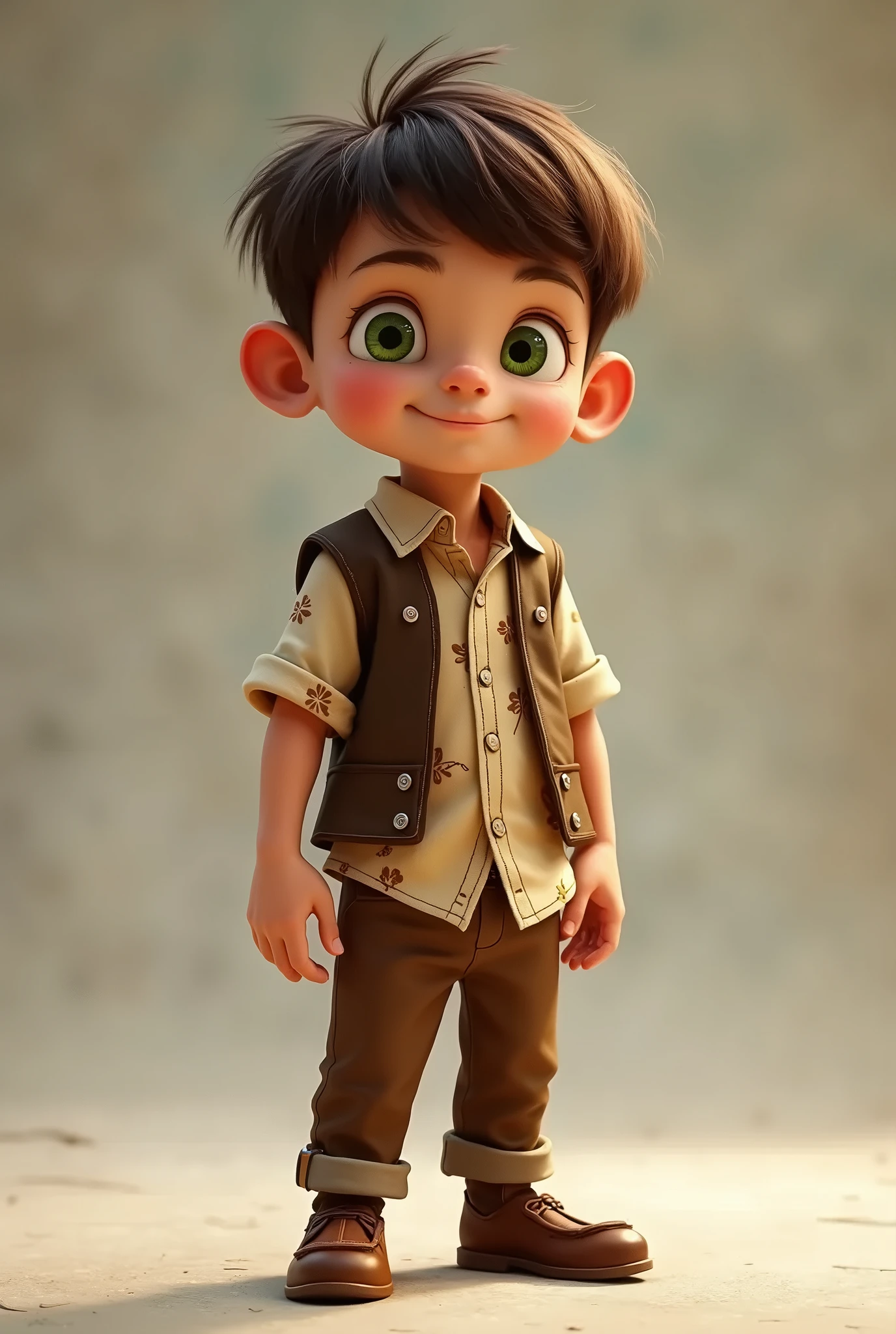 um pato, com um monoculo, boy , de terno vermelho, full hd, 8k, estilo chibi, imagem corpo todo, alta qualidade melhor qualidade, olhos grande, olhos perfeitos