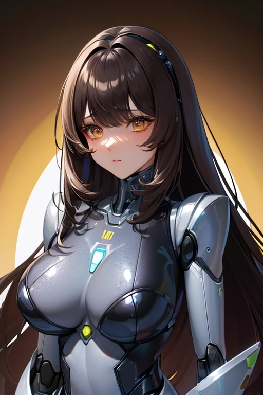 (masterpiece),(Highest quality),(Super detailed),(Best illustrations),(Best Shadow),(Absurd),(Detailed Background),(so beautiful), 16K, 8K, 4K,(Best Shadow),robotization,woman ,big bust,Robot Joint ,Metal skin,Black robot Suit,long hair,a black robot suit that covers the whole body,robot hand,cyber bodysuit,mecha head,(Detailed hands and fingers:1.2),Ball joint robot body,doll joint,beautiful face,beautiful robot girl,robotic eye,robotic hands,(no more human skin),android girl,cyborg girl,F cup, sexy body,(machine made joints:1.2),(machanical limbs:1.1),(blood vessels connected to tubes),(mechanical vertebra attaching to back),(mechanical cervial attaching to neck),Noir(NIKKE),no messy picture style,no emotions