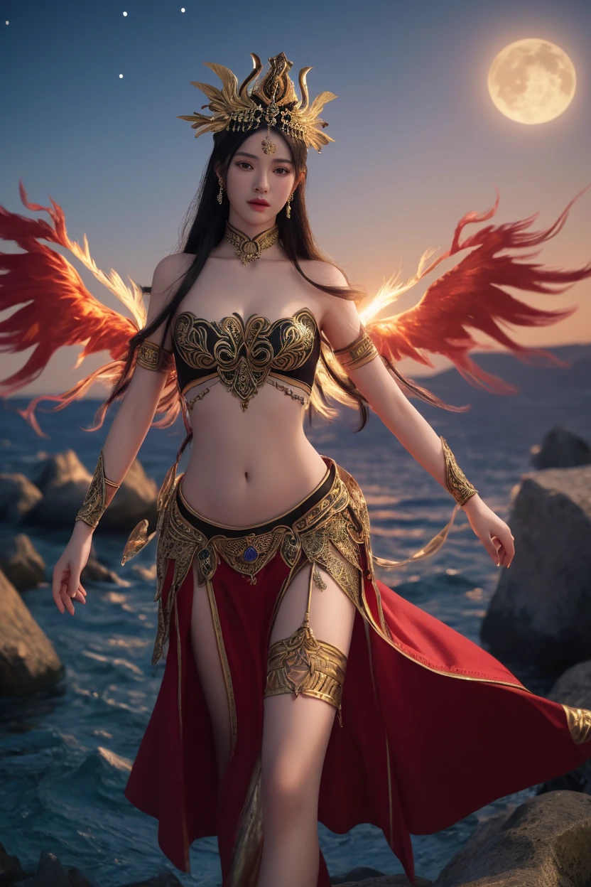 (heavy breasts)、top-quality、masterpiece、超A high resolution、(metal white dragon armor)、(((Colossal tits))),dragon armor、(((Detailed Micro Bikini))),(Wear a beautiful crown made of intricate gemstones),(Photorealsitic:1.4)、Raw photo、1人、(((Random hair))、(((Take different poses)))、glowy skin、(((Chinese Dragon)))、Intricate and ornate hair ornaments、(Gorgeous Jewelry Necklaces)、(Mystical expression)、(Full Body Angle)、((Light red hair)),(Fight big dragons)、(metal metal bikini)、(((Sahara desert background)))、Precipitous cliffs)、((super realistic details))、portlate、globalillumination、(sexypose)、Shadow、octan render、8K、ultrasharp、Colossal tits、Raw skin is exposed in cleavage、metals、Details of complex ornaments、Japan details、highly intricate detail、Realistic light、CGSoation Trends、Blue eyes、radiant eyes、Facing the camera、Toostock、(Full Body Angle)、(veils)、(((desert background)))、highcontrast、