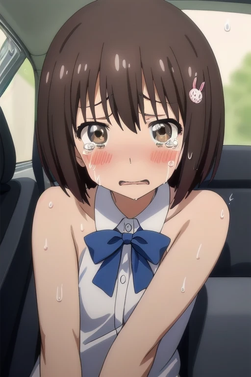 (( close、16k、highest quality、Attention to detail、Rich skin detail, Browsing Caution、Chubby))、Blowjob、(((Sucking a thick dick、Multiple big dicks、bukkake)))、((Sweat、Wet))、 ((blush))、((((Embarrassing))))、Are crying