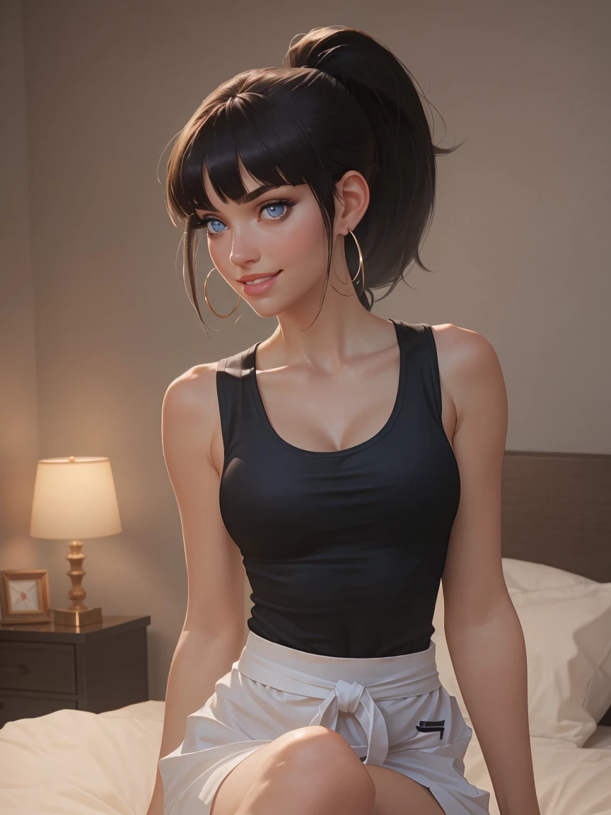 closed dress, looking over eyewear, window, a girl in profile, cute face,sunrise,(perfect skiny body, (narrow waist:1.2):1.1), (wide hips), (big eyes, ponytail, short hair:1.10), air particles, backlight, dappled sunlight,blurry foreground, (dynamic pose:1.10), (intricate details:1.1), (best quality, masterpiece, ultra-detailed, Unreal Engine:1.10),bottom view