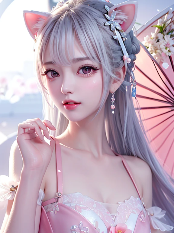 (masterpiece, Highest quality, 1 female, alone, Exquisite detail, chromatic aberration), (Realistic), (skin), ((breathe)), (Silver Hair, Blunt bangs, Short cut straight long hair, Short bangs, Silver Hair), Beautiful Hair, Red headdress, highlight, Hair on one eye, Beautiful Eyes, Purple eyes, Thick lips, Earrings, Sharp Eye, ((Gold and white kimono)), ((Symmetrical eyes)), ((Perfectly symmetrical body)), ((Perfectly symmetrical hands)), (PurerosFace_v1:0.3), Full moon night, ((Own, Natural light))), Bright lighting, Flowers Blooming in background, In front of the audience, ((Central Shot, from the front, (Face and shoulders))), Mysterious atmosphere, colorful Flowers Blooming around, Light colored background, 着物を着たShrine maiden, 美しいShrine maiden, Shrine maiden, ファンタジーのShrine maiden, 占いのShrine maiden, Fantasy Photography, Japanese style, Elegant cinematic fantasy art, Fantasy Woman, Magician Portrait, A powerful wizard surrounded by mystical colorful flowers, Embracing a shining heartrystal ball, Eyes glowing with mystical energy, The spell that escapes from her mouth, A vibrant, pulsating, rainbow-colored vortex of magic appears in the air., The magic permeates, Flowers Bloom, Sacred creatures gaze upon with awe, Threads of magical energy dance, Uncover hidden areas, Uncovering the secrets, Capture the essence of this enchanting moment、Highest qualityのキャンバスに魔術の神秘的な力を生き生きと表現します。. Highest quality, masterpiece, ultra High resolution, (photoRealistic: 1.4), RAW Photos, Sharp focus, High resolution, detailed skin.
周囲にFlowers Bloom, Light colored background, fortune teller in kimono, beautiful fortune teller, fortune teller, fantasy female fortune teller, female fortune teller, Fantasy Photography, Japanese style, fortune teller in kimono, Elegant cinematic fantasy art, Fantasy Woman, Magician portrait, fortune teller, A powerful wizard surrounded by mystical colorful flowers, Embracing a shining heart