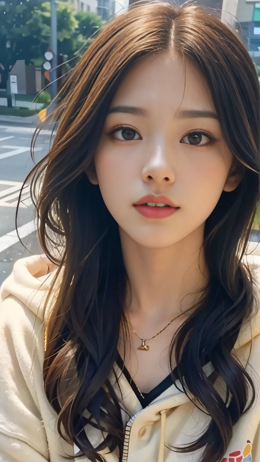 Random posture,1Girl,flirting,beautiful,lip,realisitic,a photo of_\(medium\),soio,(Masterpiece),(realisitic:1.3),The ultra-detailliert,(High Definition Skin:1.2),(Best Quality:1.0), (The ultra-Highres:1.0), (ulzzang-6500:0.3), beautiful and clear eyes, delicate necklace,sunshine, (Delicate makeup is beautiful), (Sexually aroused blush, heavy breathing,:1.0) , Mix 4, s whole body, Black dress