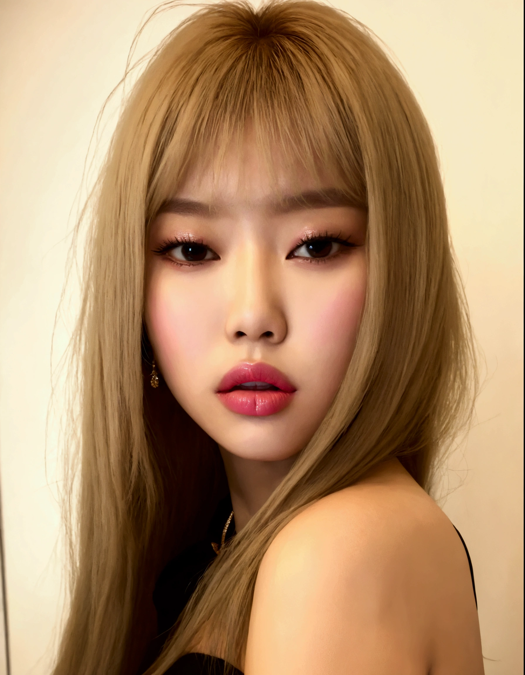 Jennie kim jennie blonde pink lips Jennie