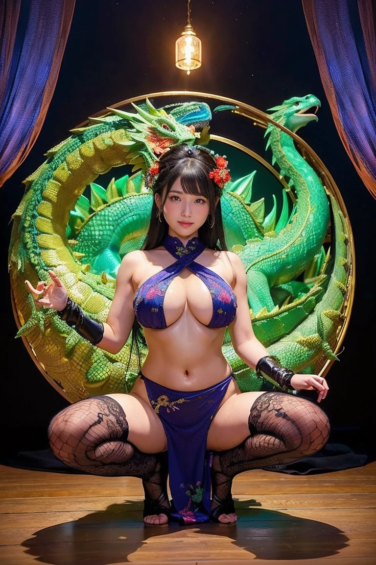 (heavy chest)、highest quality、muste piece、Super high resolution、（white ragon armor）、(((naked huge tits))),dragon armor、(((Micro bikini with attention to detail))),(she wears a beautiful crown made of precious stones.),(that&#39;realistic:1.4)、Raw photo、1 girl、(((random hair))、(((color々take a pose)))、glowing skin、(((chinese dragon)))、intricate and gorgeous hair ornaments、（Looks like a gorgeous jewelry necklace）、（whole body angle）、（fight a big dragon）、with a beautiful knife、（のmetal bodyビキニの背景))),、(drop down)、ancient ruins cliff)、((Ultra realistic details))、portrait、global illumination、（sexy pose）、shadow area、octane rendering、、8K、Very sharp、naked huge tits、Raw skin exposed in the cleavage、metal body、intricate decorative details、Japan details、very intricate details、realistic light、CG Society Trenlow Eyes、Shining eyes towards Kamuchi、（whole body angle）、（goddess vellum&#39;perspective、