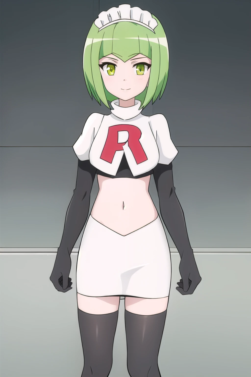 obra maestra, best_quality, 1girl, solo, gardevoir, pokemon \(criatura\), cabello verde, ojos rojos, en un lago, saliendo del agua, cuerpo mojado, NSFW, cuerpo desnudo, mirada timida, rubor, esta embarazada, pezones visibles, cubre sus senos con sus manos.