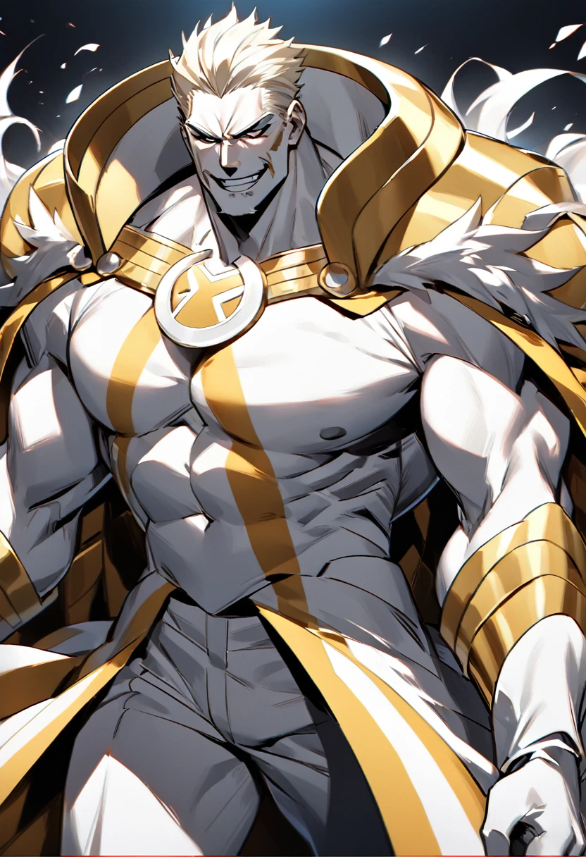 As the sixth captain of the thirteen divisions in the Bleach universe, All Might would be responsible for leading Division 6, whose motto is "we protect the balance". His appearance in the Bleach universe would be that of a muscular and imposing man, wearing a Soul Society captain's uniform with the predominant color gold, high definition 8k