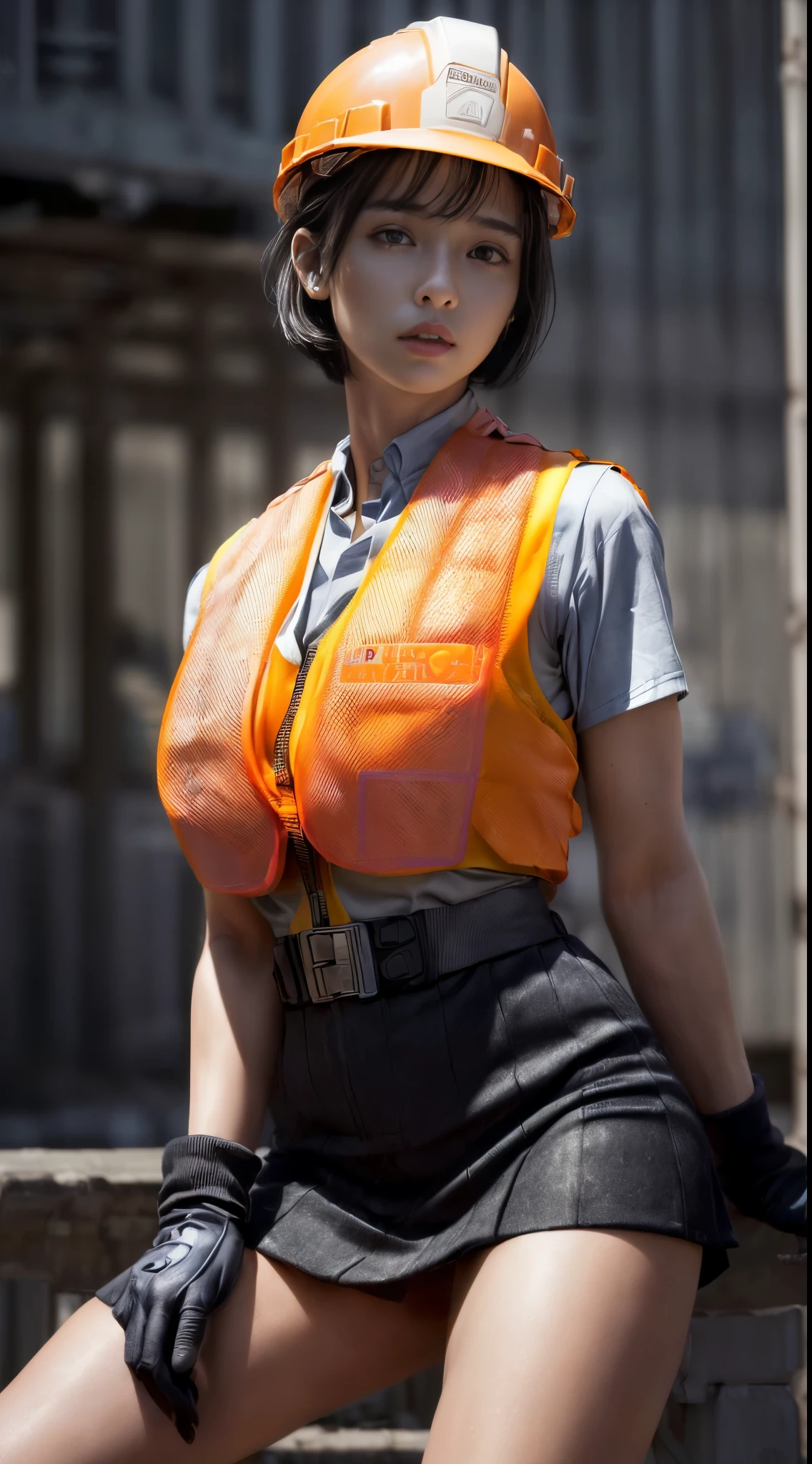 (meilleure qualité,4K,8k,haute résolution,,Ultra-détaillé,réaliste:1.37,dame,camion malaxeur à ciment,New York,colombien,vêtements de travail sexy,conduite,paysage urbain,paysage urbain,rue animée,chantier de construction,Des machines impressionnantes,Moteur rugissant,bruyant,ensoleillé,ombres,béton,casque,Lunettes de sécurité,gilet jaune,entouré de circulation,heure de pointe,grattes ciels,immeubles de grande hauteur,employés de bureau,animation,couleurs vives,acier,graveleux,industriel,Équipement de construction,jungle urbaine,réalisation,chemin vers le succès,un dur travail,emploi de col bleu