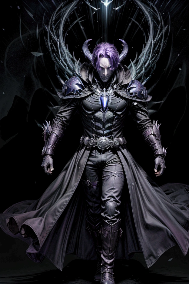 Shadow Monarch (Intermediate Power)

Prompt: (Hyper-realistic) Sung Jinwoo in his Shadow Monarch form, wearing a black trench coat that flows as if alive, with glowing purple energy radiating from his body. His eyes burn with intensity, and shadows swirl around his feet, ready to obey his command. He holds dual daggers, surrounded by a legion of shadow soldiers. Background: a dark battlefield with ominous clouds overhead, with his shadow army stretching out into the horizon, reinforcing his dominion over shadows.
