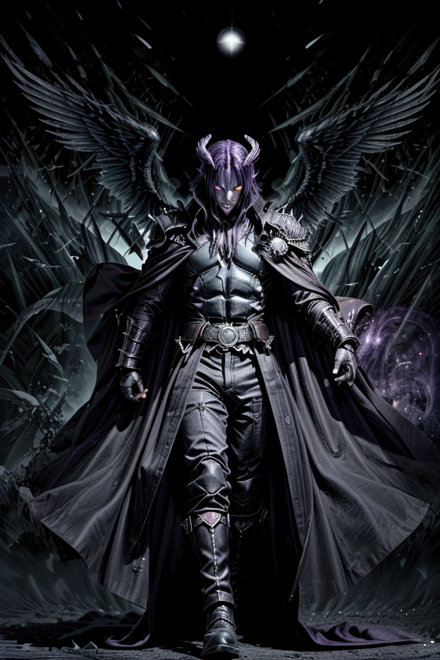 Shadow Monarch (Intermediate Power)

Prompt: (Hyper-realistic) Sung Jinwoo in his Shadow Monarch form, wearing a black trench coat that flows as if alive, with glowing purple energy radiating from his body. His eyes burn with intensity, and shadows swirl around his feet, ready to obey his command. He holds dual daggers, surrounded by a legion of shadow soldiers. Background: a dark battlefield with ominous clouds overhead, with his shadow army stretching out into the horizon, reinforcing his dominion over shadows.
